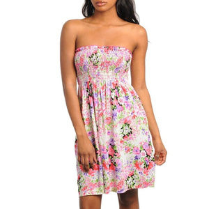 NWT Short Floral summer tube dress